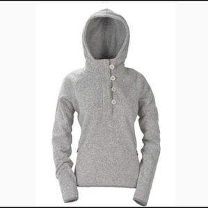 Gray North Face Crescent Sunshine Hoodie